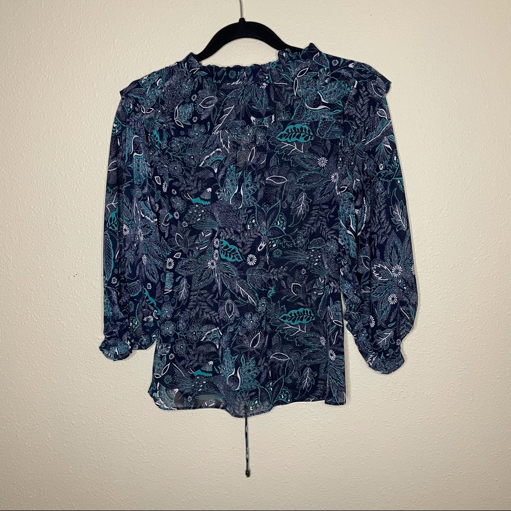 Anthropologie Navy Blouse - Picture 7 of 7